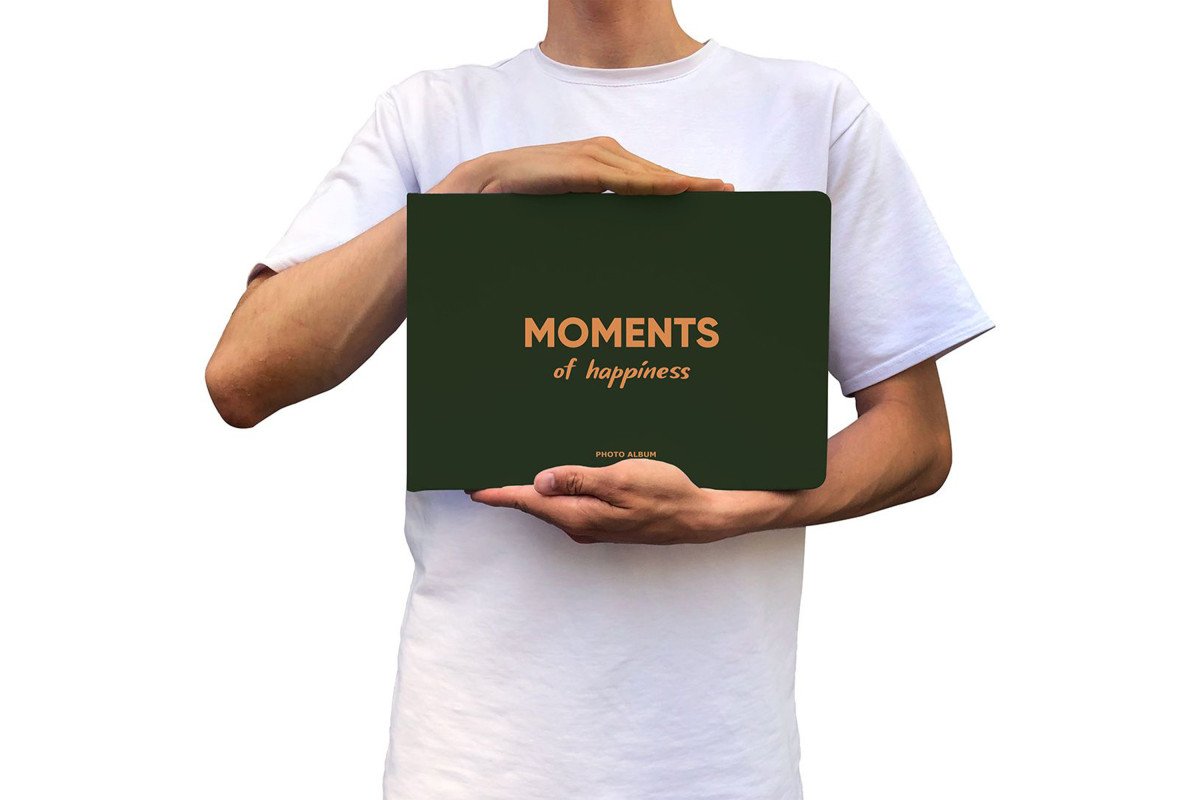 Універсальний фотоальбом "Moments of happiness" з білими сторінками Універсальний фотоальбом "Moments of happiness" з білими сторінками