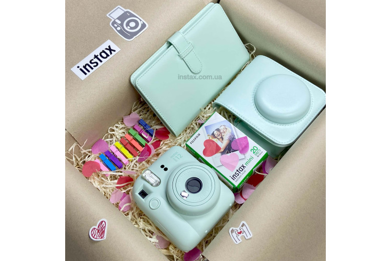 Подарунковий набір Instax Mini 12 Mint Green (Зелений) + 2 касети (20фото)