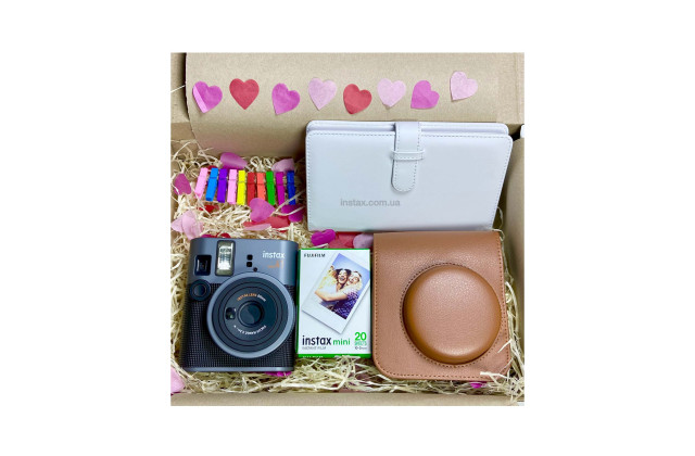 Подарунковий набір Instax Mini 41 (Retro Brown Case) + 2 касети (20фото)