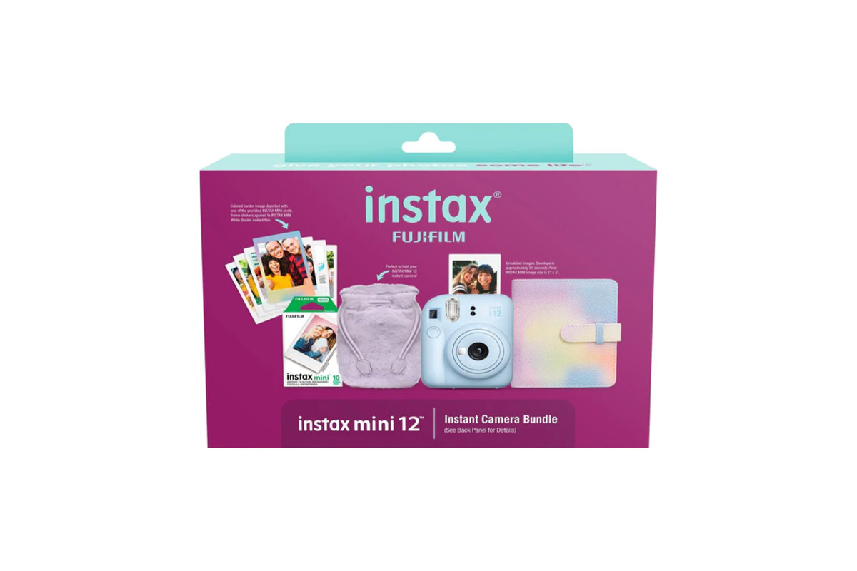 Подарунковий набір Instax Mini 12 Pastel Blue (Блакитний) + 2 касети (20фото)
