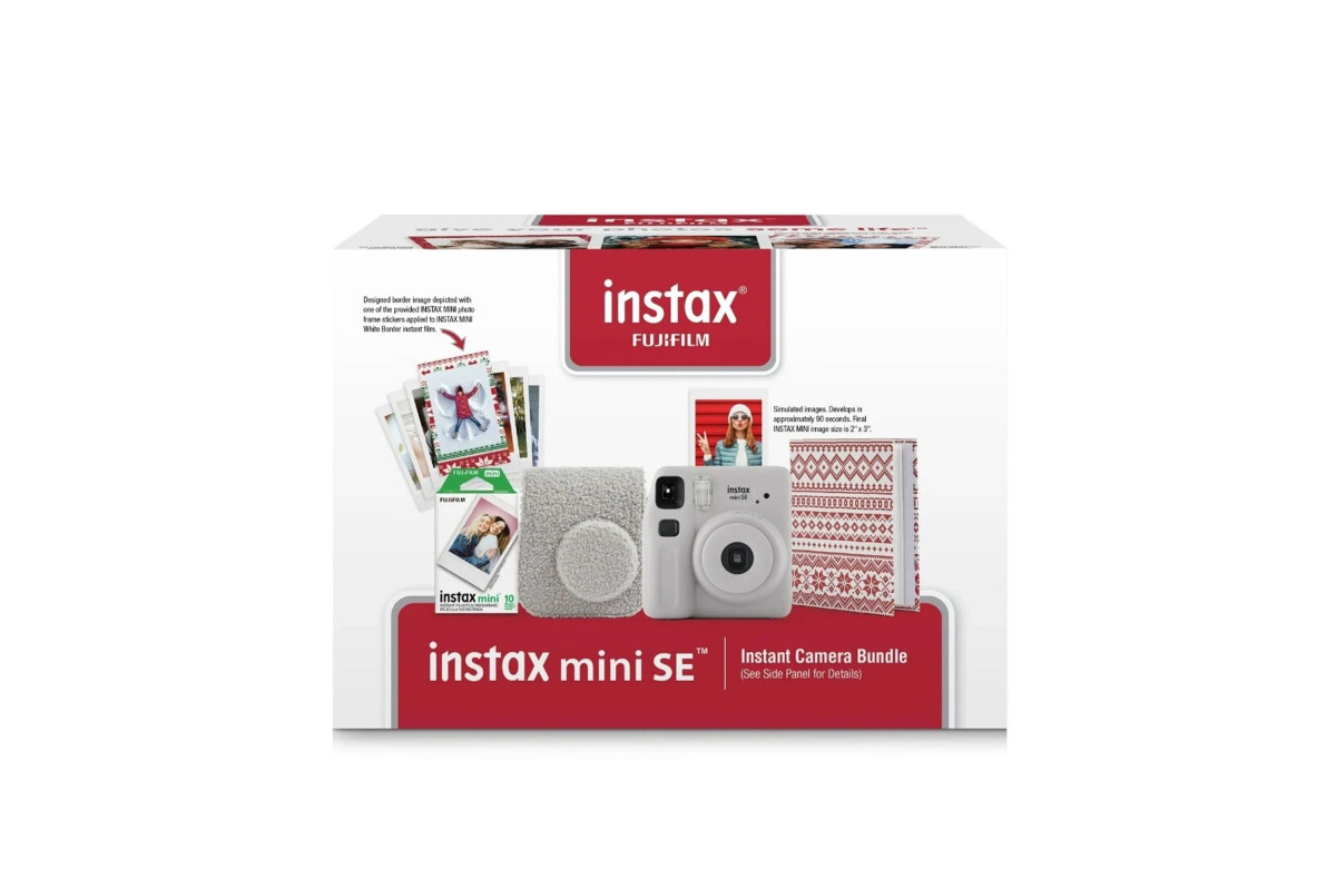 Подарунковий набір Instax Mini SE колір Gray (Сірий) + 2 касети (20фото) Подарунковий набір Instax Mini SE колір Gray (Сірий) + 2 касети (20фото)