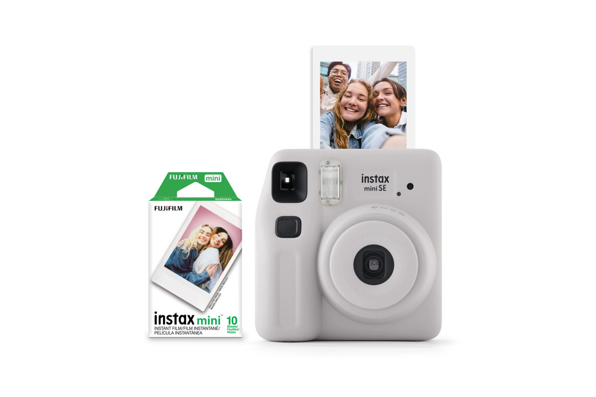 Подарунковий набір Instax Mini SE колір Gray (Сірий) + 1 касета (10фото) Подарунковий набір Instax Mini SE колір Gray (Сірий) + 1 касета (10фото)